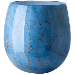 Fink Tischvase "COSMIC", blau, goldfarben),
