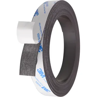 Magnetband selbstklebend, stark 20 mm | 1 mm | 5 m, Ferrit, schwarz