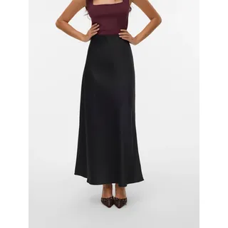 A-Linien-Rock VERO MODA "VMMERLE ANKLE SKIRT WVN GA NOOS", Damen, Gr. M (38), schwarz, Web, Obermaterial: 100% Polyester, unifarben, knöchellang, Röcke A-Linien-Rock, Kunstfaser