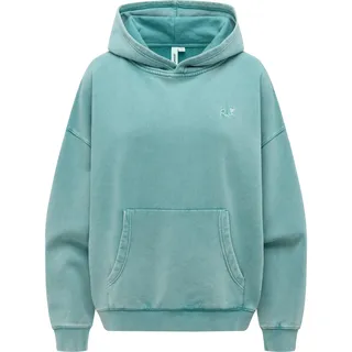 Sweater RAGWEAR "Sweatshirt Germma PP", Damen, Gr. XS, grün (teal grün), Obermaterial: 100% Baumwolle CO., oversize hüftbedeckend, Rundhals, Rippbündchen, Sweatshirts Sweater, Oversize Kapuzen-Pullover