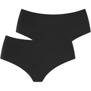 High-Waist-String LASCANA "Superstretch", Damen, Gr. L/XL, schwarz (schwarz 2x), Jersey, Obermaterial: 77% Polyamid, 23% Elasthan, unifarben, Unterhosen High-Waist-String, nahtlose Verarbeitung, leichte Mikrofaserqualität, Topseller