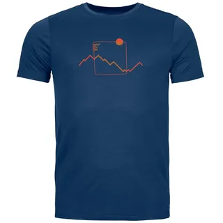 Ortovox 150 Cool Peak Focus TS - Merinoshirt - Herren T-Shirt-Dunkel-Blau-L