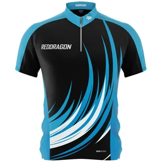 Red Dragon Gerwyn Price Limited Edition Dartshirt - XL, Schwarz-Blau