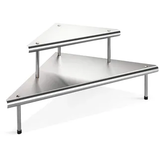 Wenko Küchen-Eckregal Massivo Duo mit 2 Ablagen Edelstahl,