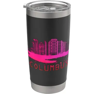Modernes Columbus Cityscape Souvenir – Columbus Skyline Doppelwandiger Edelstahl-Thermobecher