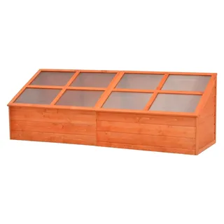 Frühbeet Holz 180x57x62 cm Hochbeet Mit Abdeckung Abdeckung FüR Hochbeet
