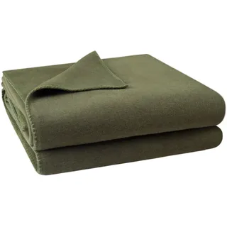 Zoeppritz  Soft-Fleece Decke 160 x 200 cm olive branch