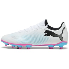 Bild Future 7 Play Fg/Ag Soccer Shoes, Puma White-Puma Black-Poison Pink, 39 EU