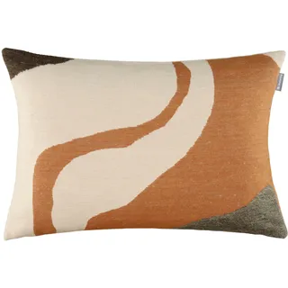 Dekokissen MUSTERRING "Waves", orange, B:58cm L:38cm, Obermaterial: 42% Polyacryl, 31% Baumwolle, 22% Polyester, 5% Leinen, Dekokissen_Sitzkissen_Kissenhüllen, Dekokissen, mit Stickerei