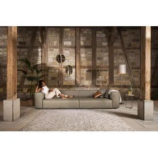 W.Schillig Couch Leder 4-Sitzer Braun