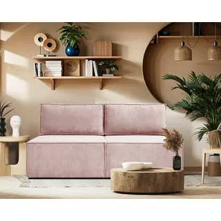Kaiser Sofa, Schlafsofa mit Bettzeugfach compi Rosa