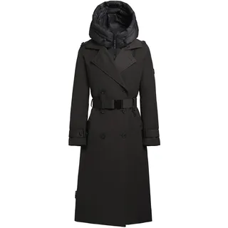 khujo Trenchcoat »Trenchcoat Elena-YM«, Warmer Wintermantel mit doppelter Knopfleiste, grau