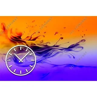 3971 Dixtime Designer Wanduhr, Wanduhren, Moderne Wohnraumuhr 50cm x 70cm