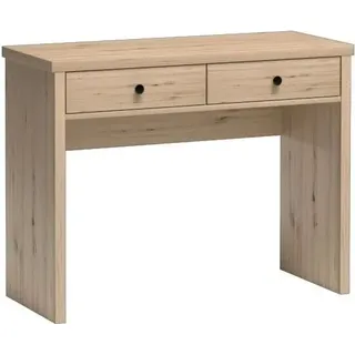 Bettso Schminktisch CALI C-18 Eiche Artisan mit 2 Schubladen – Schreibtisch und Konsolentisch für Wohnzimmer und Schlafzimmer, Modernes Design - Braun