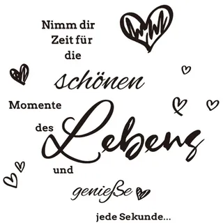 Wandtattoo Wohnzimmer, Wandsticker Sprüche Wandaufkleber für Vorraum Flur und Diele Fenster Schlafzimmer Wohnzimmer Esszimmer Dekoration (90 x 30 cm)