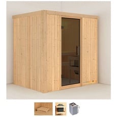 Bild Sauna »Bedine«, (Set), 9 KW-Ofen mit integrierter Steuerung beige