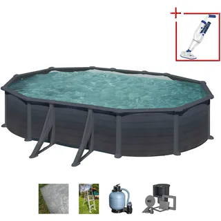 Gre Ovalbecken Granada 610 x 375 x 132 cm inkl. Sandfilteranlage