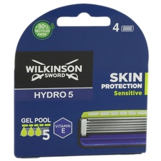 Bild von Sword Hydro 5 Sensitive Rasierklingen für Männer | Feuchtigkeitsspendendes Gel und umklappbarer Trimmer | Packung mit 4 St.