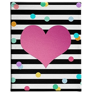 Homemania Bild Herz – Liebe – für Wohnzimmer und Schlafzimmer – Mehrfarbig aus Polyester, Holz, 45 x 3 x 70 cm – HM20KNV45x70-121