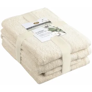 Handtuch Set GÖZZE "Lucia", beige (creme), 6 Stk., Frottier, Frottier, Obermaterial: 100% Baumwolle, Handtücher, Handtuch Set