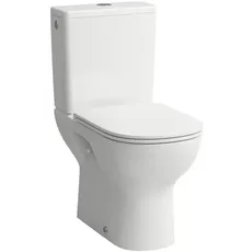 Laufen Lua Stand-WC, Abgang senkrecht, spülrandlos, 650x360x420mm, H824087, Farbe: Weiß mit LCC