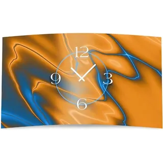 Abstrakt kobaltblau kupfer Designer Wanduhr modernes Wanduhren Design leise kein ticken dixtime 3DS-0187 - Blau