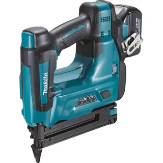 Makita DBN 500 RTJ Akku-Stauchkopfnagler 18V mit 2x 5,0 Ah Akku und Ladegerät im MakPac