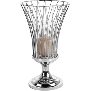 Fink Windlicht ALLEGRA Edelstahl/Glas Silber