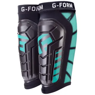 G-Form Pro-S Vento Fußball Schienbeinschoner - Fußball Schienbeinschützerhalter - Schwarz/Mint, Jugend S/M