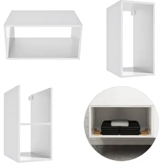 Badezimmer Wandregal weiß 90° drehbar SOFIA-107 hängend, B/H/T: ca. 60/30/44 cm - Weiß