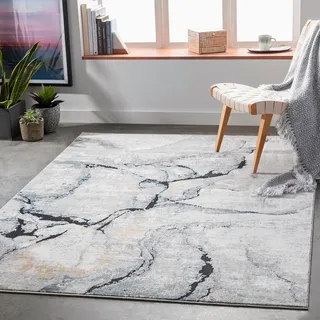 Surya Abstract Kurzflorteppich 200 x 275 cm grau