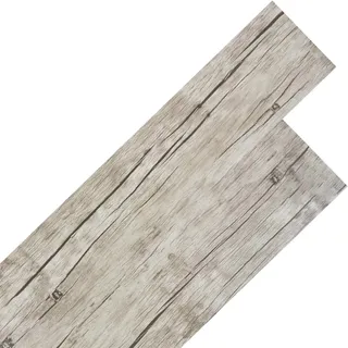 vidaXL Bodenplanken Eiche gewaschen 2,51 m2 18 Stk. PVC - Hellgrau
