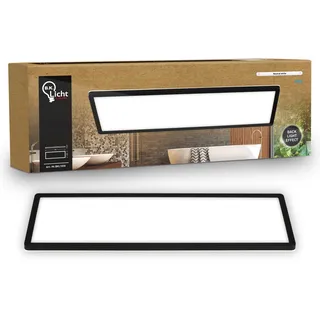 B.K.Licht LED Deckenlampe 1 eckig schwarz