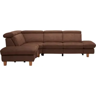 Cantus Ecksofa , Dunkelbraun , Textil , Buche , Uni , Ottomane links, L-Form , 271x239 cm , Bettkasten erhältlich, Fußauswahl, Lederauswahl, Stoffauswahl, Hocker erhältlich, Rückenfutter , Wohnzimmer, Sofas & Couches, Wohnlandschaften, Ecksofas