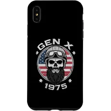 Hülle für iPhone XS Max GenX 1975 Geburtstag FAFO-Motorrad Totenkopf-Motorrad