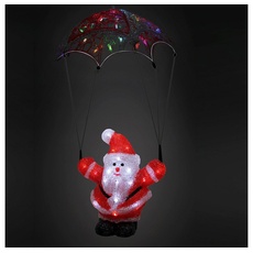 Bild LED Acryl Figur Weihnachtsmann mit Fallschirm