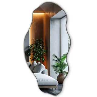 Tulup Spiegel 40 x 80 cm Blaugrau