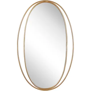 Beliani Wandspiegel 90 x 55 cm Goldfarben