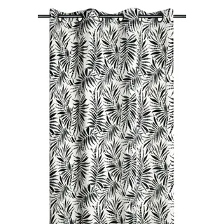 Vorhang Dekoschal Gardinen Voile mit Ösen 140x260 cm schwarz Deko Boho Elegant