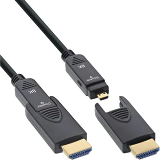 InLine HDMI AOC Kabel Ultra High Speed 2.1 15 m Schwarz
