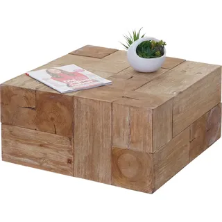 Couchtisch HWC-A15c, Wohnzimmertisch, Tanne Holz rustikal massiv MVG- 30x60x60cm - Braun