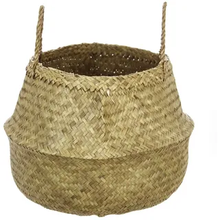 Geflochtener Korb aus Seegras natürlich Dekokorb Boho-Stil Deko Natur 40cm