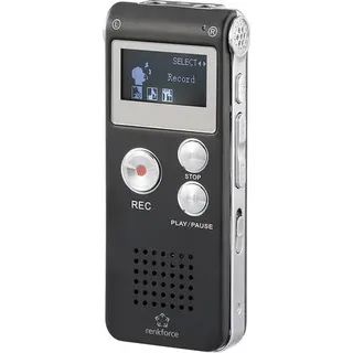 Renkforce RF-DVR-L169 Digitales Diktiergerät Aufzeichnungsdauer (max.) 25 h Schwarz Geräuschunterdr