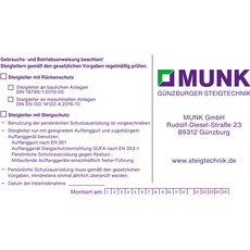 Bild Guenzburger, Hausnummer + Türschild, Kennzeichnungsaufkleber für Steigschutzeinrichtung