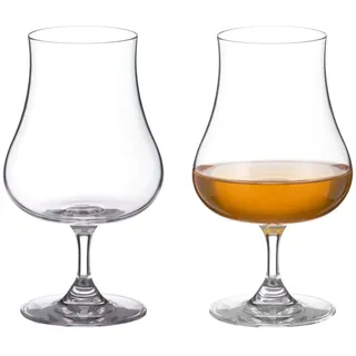 DIAMANTE Rumgläser-Paar | Portweingläser | Sherrygläser | Whisky-Schwenker - „Auris“-Kollektion, Kristall – Geschenkbox mit 2 speziellen Rum-Schwenkern