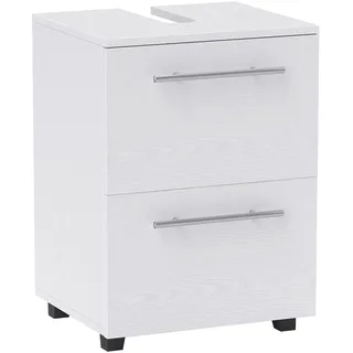Homcom Waschbeckenunterschrank Unterschrank mit Schrankfach, Schublade Waschtischunterschrank Badschrank für Badezimmer 41,5 x 35,5 x 59 cm Weiß