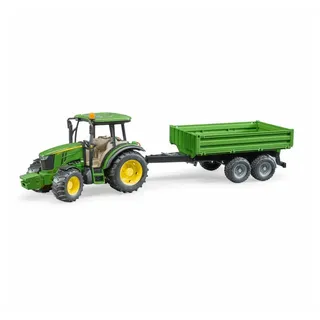 Bruder 02108 - John Deere 5115M mit Bordwandanhänger grün 1:16