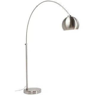 Kare Design Stehleuchte Lounge Satin Small Deal Econo, Bogenleuchte modern, Stehlampe silber, (H/B/T) 163 x 30 x 175 cm