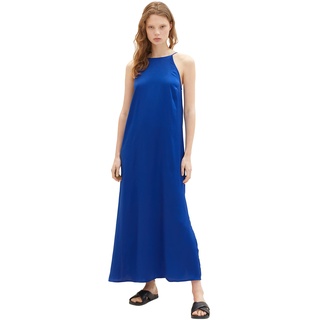 TOM TAILOR Denim Damen 1036609 Maxi Satin Kleid, 14531-Shiny Royal, XXL