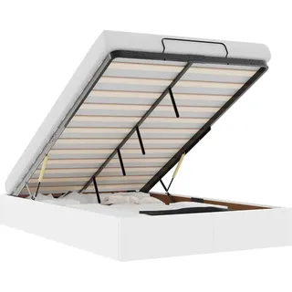 vidaXL Ottoman-Bett ohne Matratze Weiß 120x190 cm Kunstleder - Weiß